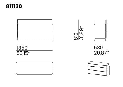 Деревянный комод с керамическими фасадами animovel Ньюпорт ARCH-00062013 - Вид №2