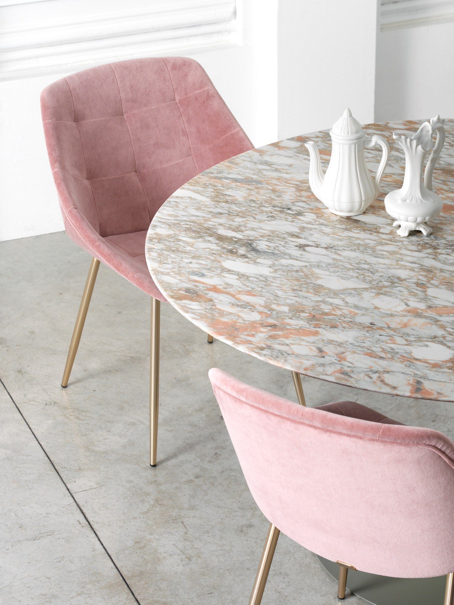 Стул из мягкой ткани со стальными ножками SITIA MISS LILY ARCH-00018774 - Вид №6