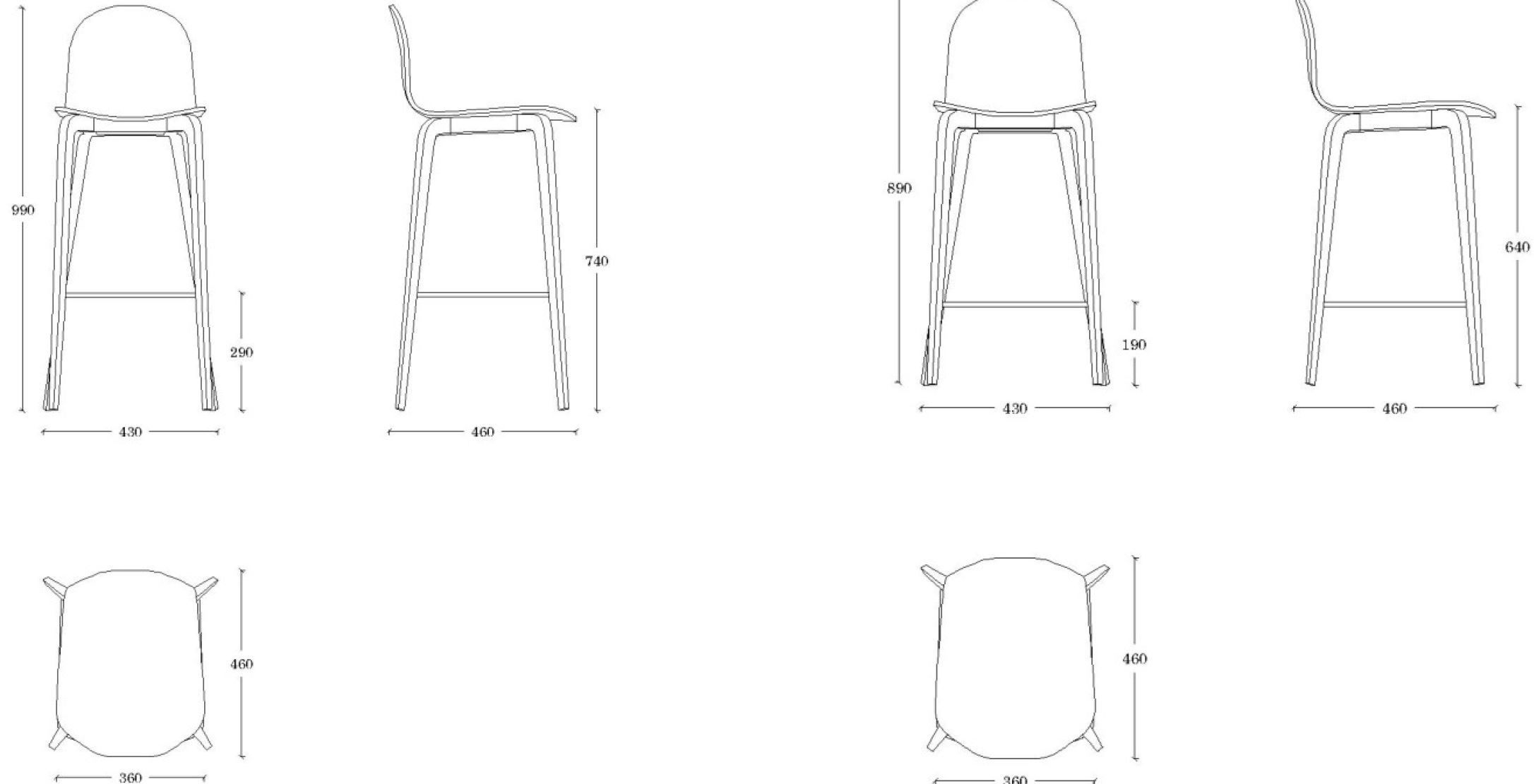 Высокий стул со спинкой ONDARRETA Боб ARCH-00024726 - Вид №11