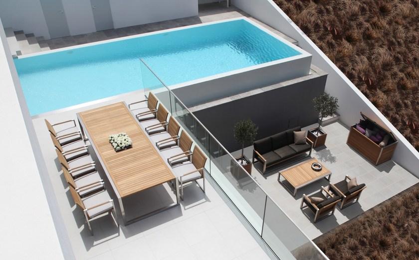 Royal Botania Низкий прямоугольный столик для сада из тика Ninix sun-id-1480773 - Вид №1