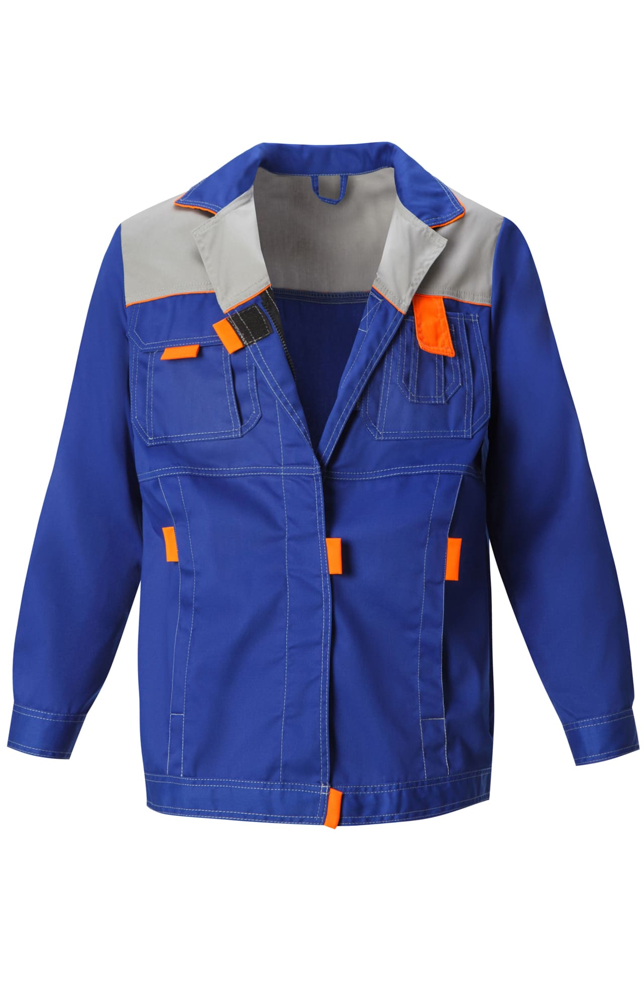 65194 Костюм "Профессионал" женский василек-светло-серый  Летняя спецодежда  размер 44-46/158-164  - Вид №3