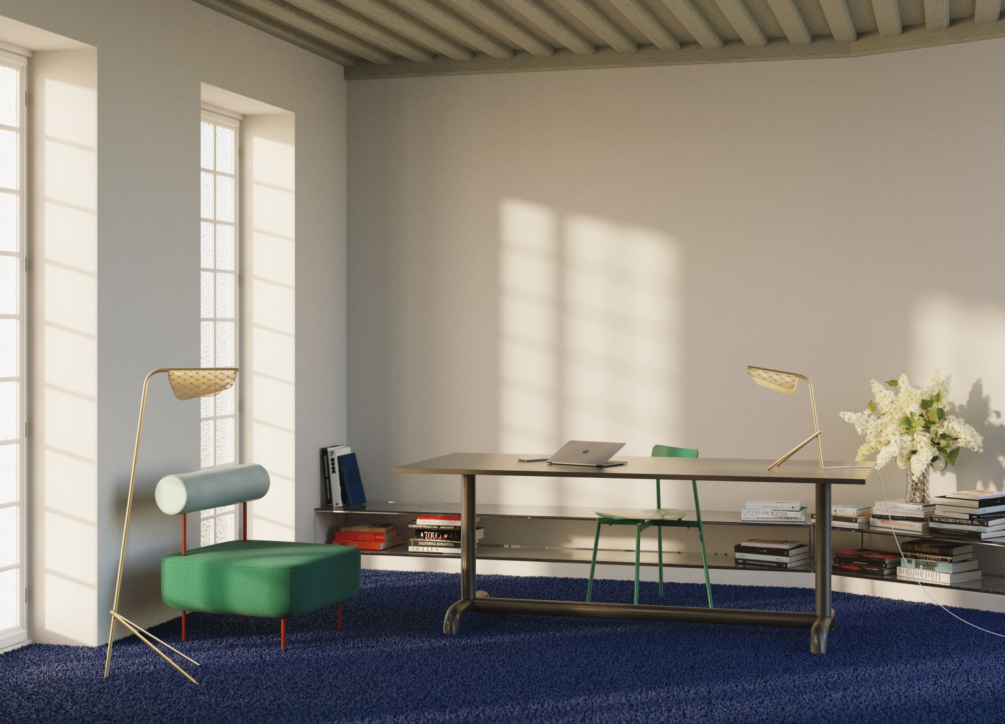 Латунный светодиодный торшер со штативом Petite Friture MÉDITERRANÉA ARCH-00062466 - Вид №1