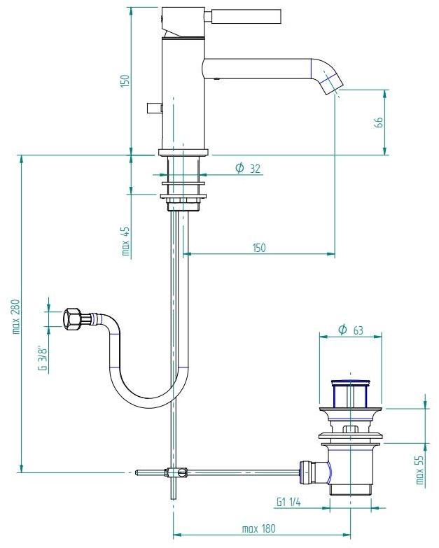 ZAZZERI Смеситель для раковины, однорычажный, на одно отверстие Da-da sun-id-1393957 - Вид №4