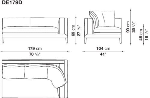 Угловой диван из ткани Maxalto Dives Soft ARCH-00042072 - Вид №19