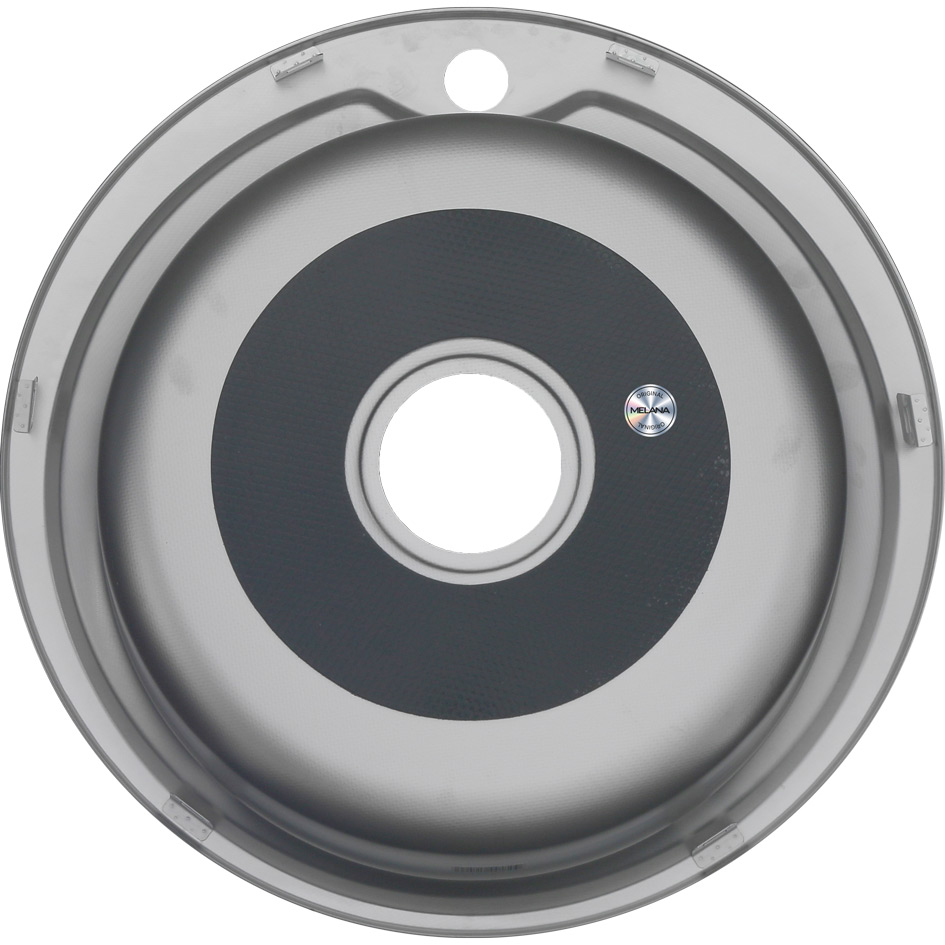 Мойка 510 MELANA 0,8/180 ДЕКОР врезная круглая с сифоном (101D t *12) 101D t (*12) - Вид №2