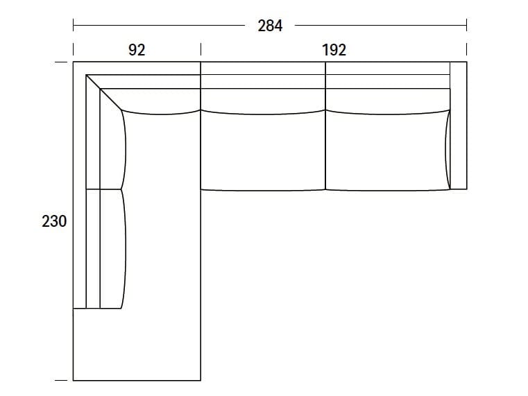 Угловой диван из ткани Felis Softliving ARCH-00057098 - Вид №6