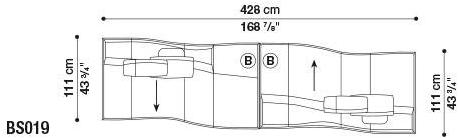 B&B Italia Модульный диван из ткани Bend sun-id-1452964 - Вид №29