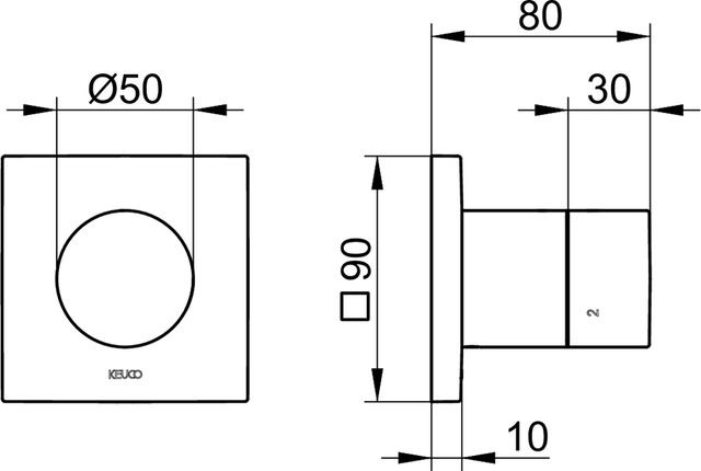 59548170002 Встраиваемый переключатель на 3 потребителя DN 15 KEUCO IXMO - Вид №8