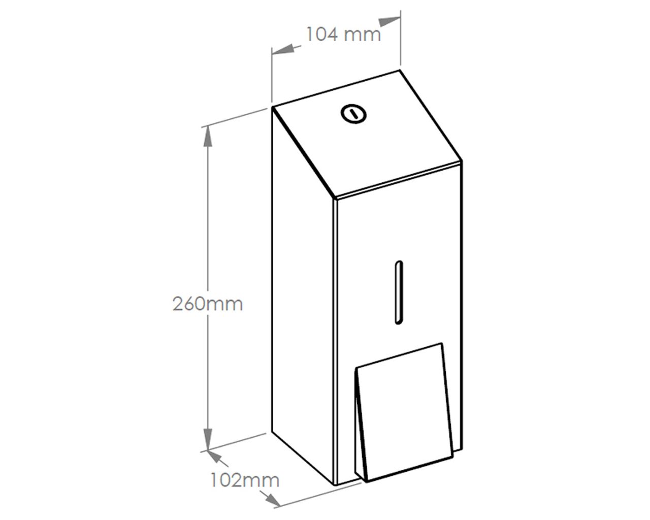 DSB207 Дозатор пенного мыла STELLA WHITE LINE MAXI для одноразовых стержней 700 г, белый Merida  - Вид №2