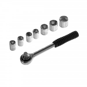 13810408 Трещотка Top Tools 3/8" + набор головок 8 шт.