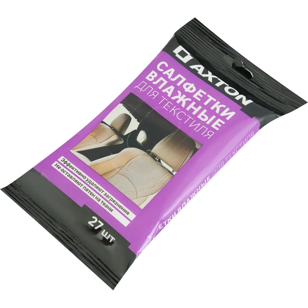 Влажные салфетки Axton для чистки текстиля автомобиля, 27 шт 83973121 STLM-0045651 - Вид №1