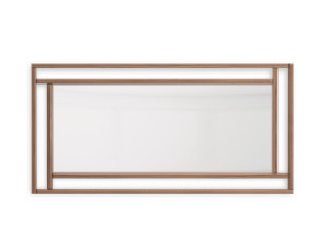 Прямоугольное зеркало с рамой стены