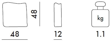 Квадратная ткань сплошной цвет подушка Kartell LARGO ARCH-00130447 - Вид №24