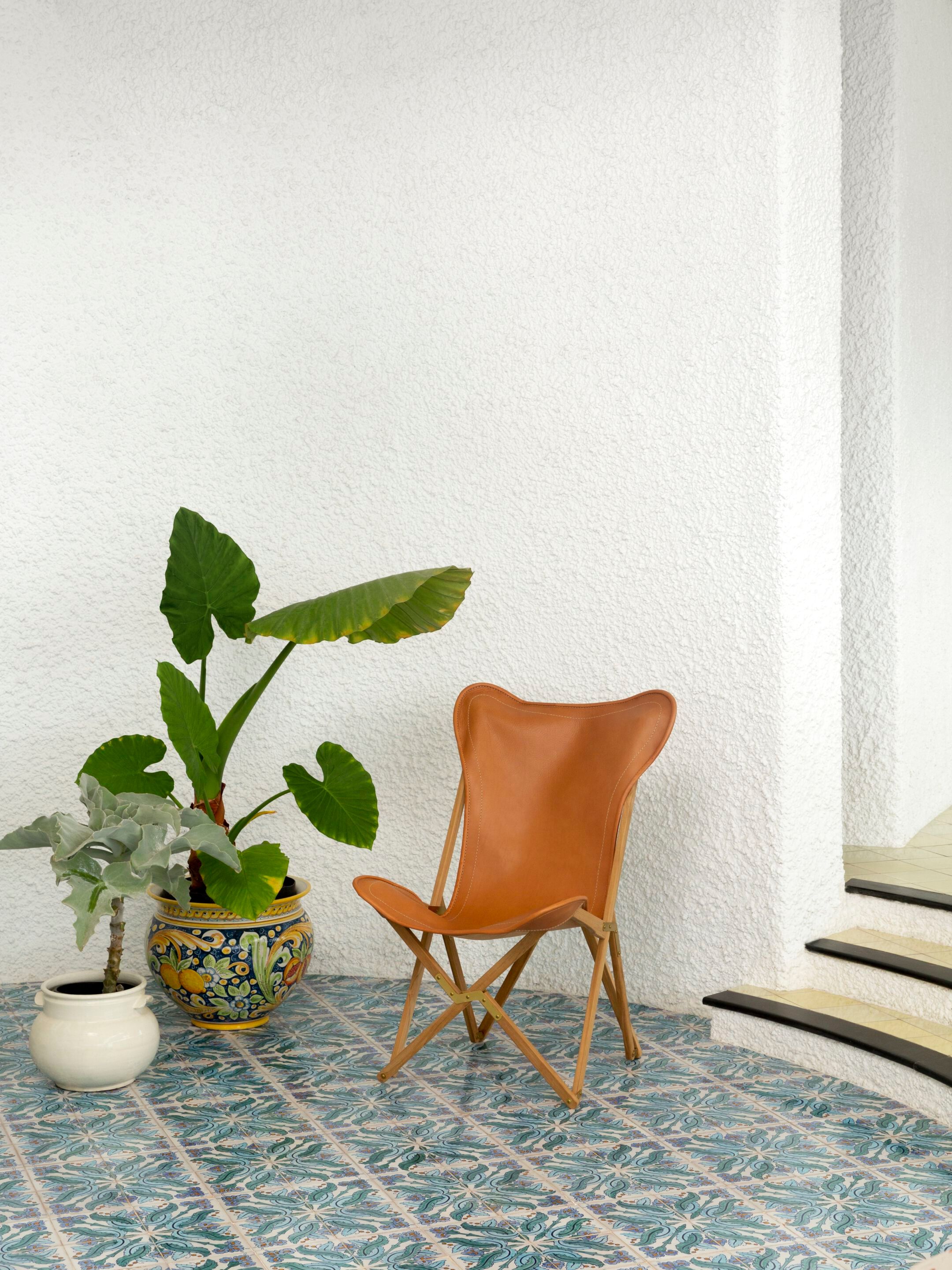 Кожаный складной садовый стул Unopiù Emy ARCH-00110566 - Вид №1