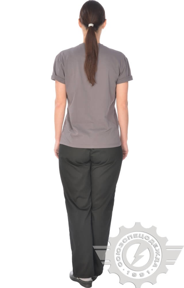 4958095 Футболка темно-серая  Одежда для официантов  размер XL (50-52) Спецодежда  - Вид №11