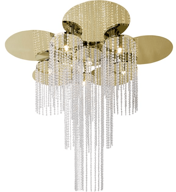 ILFARI Потолочный светильник из металла с кристаллами Opus sun-id-1515954 - Вид №1