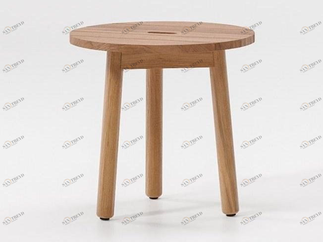 Kettal Низкий круглый журнальный столик из тикового дерева Riva #26760