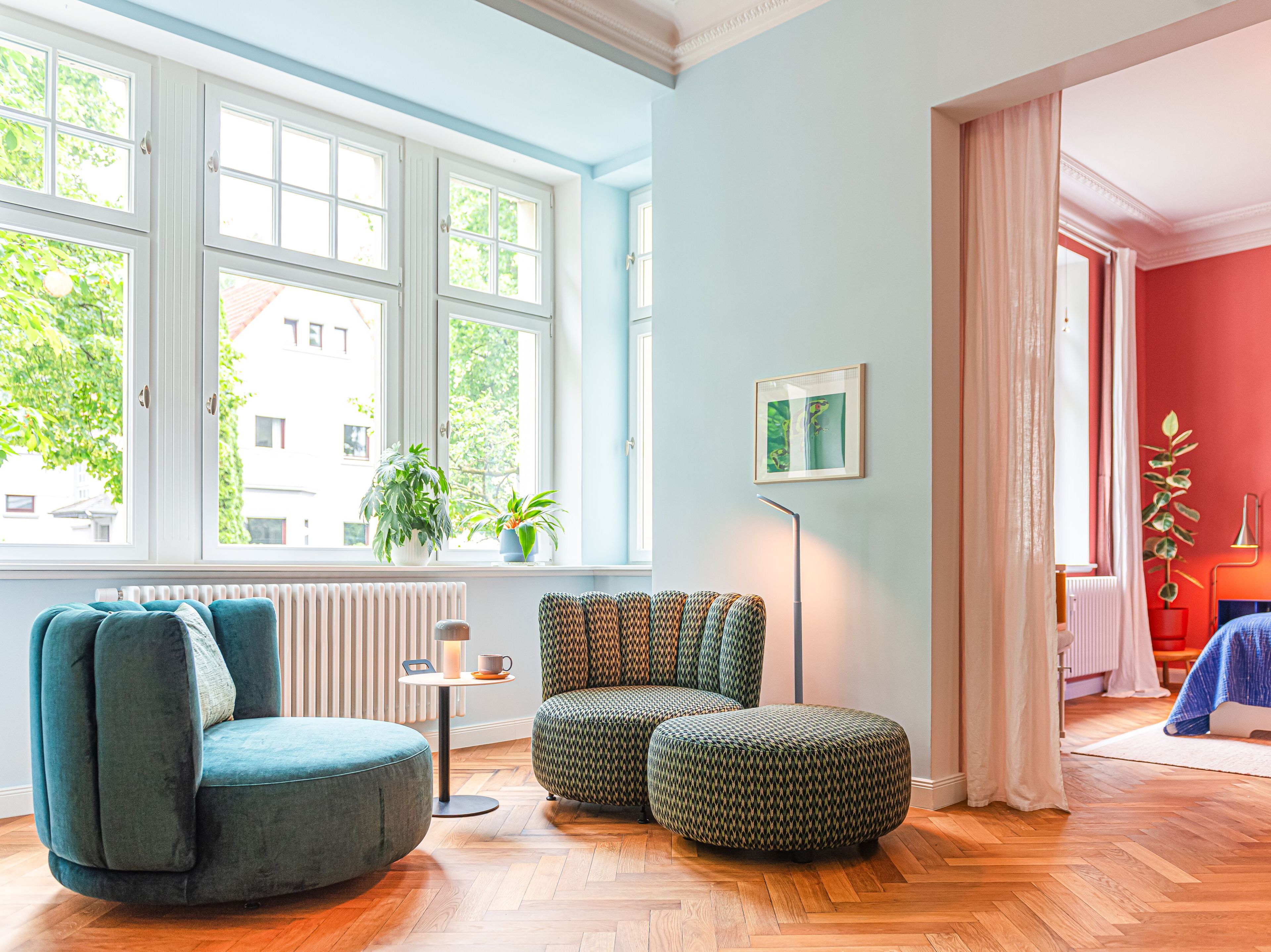 Тканевое кресло с подставкой для ног KFF ARCH-00148456 - Вид №5