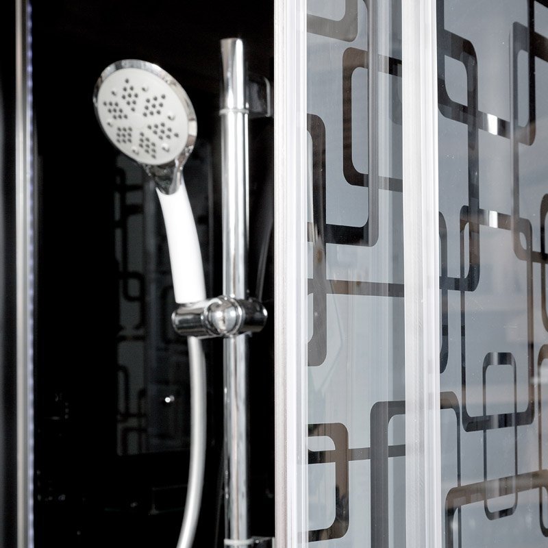 V160 Душевая кабина DETO Серия V BМ1590 с гм. и эл. BLACK - Вид №21