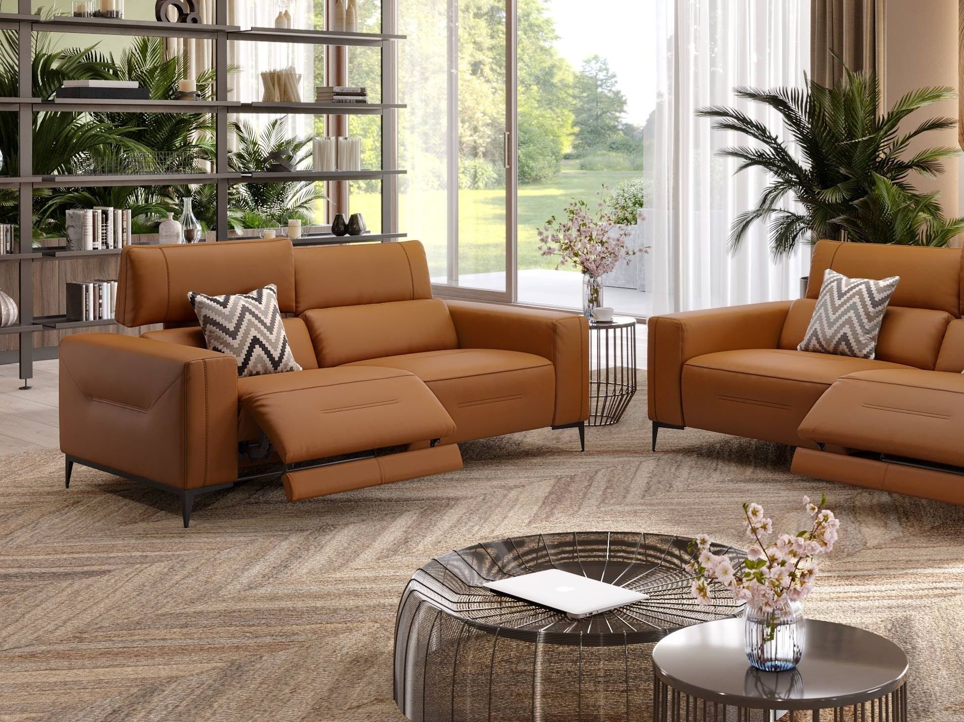 3-местный кожаный диван Sofanella Teramo ARCH-00066621 - Вид №1