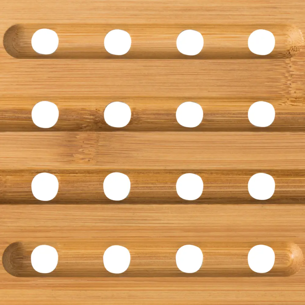 Подставка под горячее 18x18x1 см бамбук цвет натуральный DELINIA STLM-2181910 - Вид №4