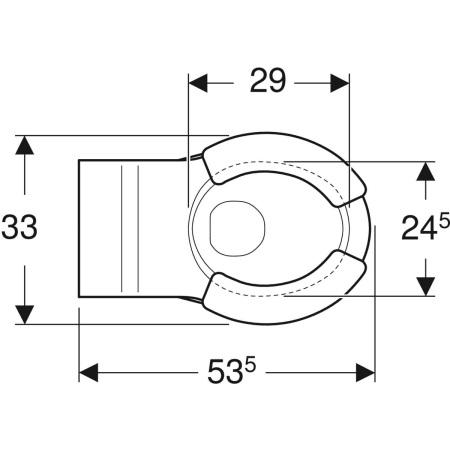 201710000 Детский подвесной унитаз Geberit Bambini, вертикальный смыв, с накладками для сиденья Geberit  - Вид №2