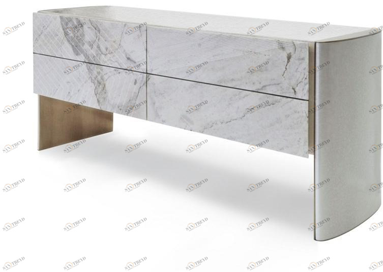 HESSENTIA | Cornelio Cappellini Комод из лакированного мрамора Linfa Santreyd sun-id-1471369