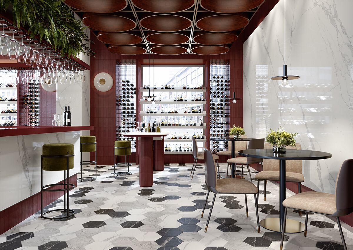 Пол / керамогранит с мраморным эффектом Marca Corona скульптурная ARCH-00147470 - Вид №2