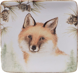 10642223 Certified International Тарелка пирожковая квадратная Certified Int. Заповедный лес.Лиса 15см, керамика Керамика