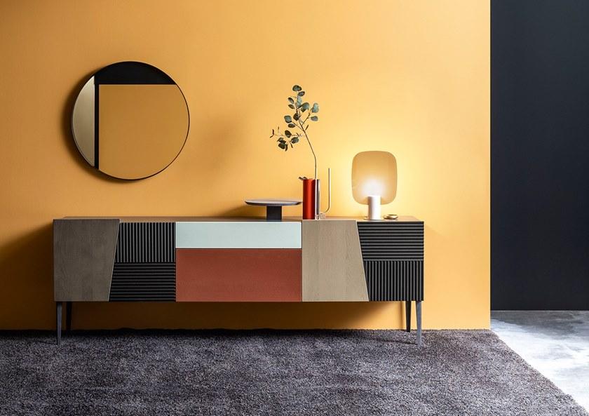 Devina Nais Тумба под ТВ с распашными дверцами и ящиками Zero.16 sun-id-1390582 - Вид №4