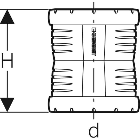 393.617.14.1 Муфта надвижная Geberit Silent-Pro Geberit  - Вид №2