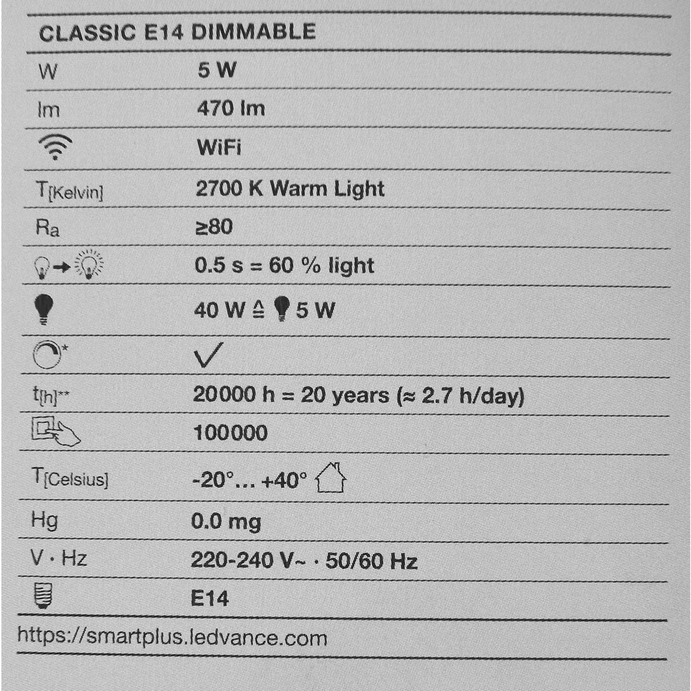 Лампа умная светодиодная Wi-Fi Osram Smart Plus E14 220-240 В 5 Вт свеча матовая 470 лм теплый белый свет 89143908 STLM-2058493 LEDVANCE  - Вид №4