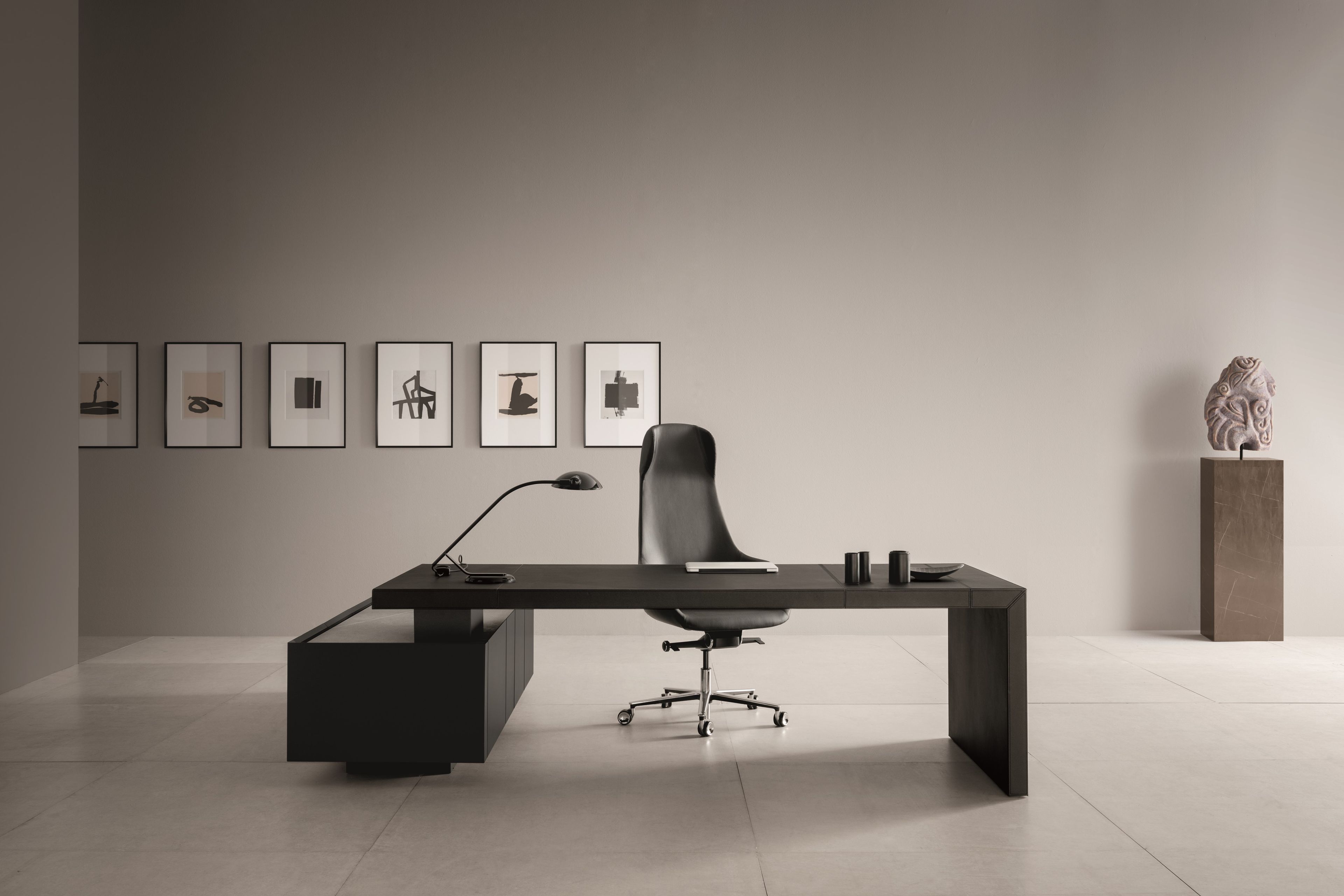 Прямоугольный деревянный угловой стол с ящиками Martex Kyo ARCH-00077142 - Вид №5