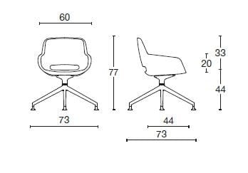 Тканевый стул с подлокотниками Diemme Clea Plus ARCH-00082003 - Вид №4