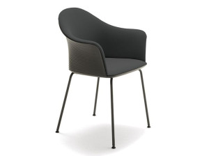 Мягкий тканевый стул с подлокотниками