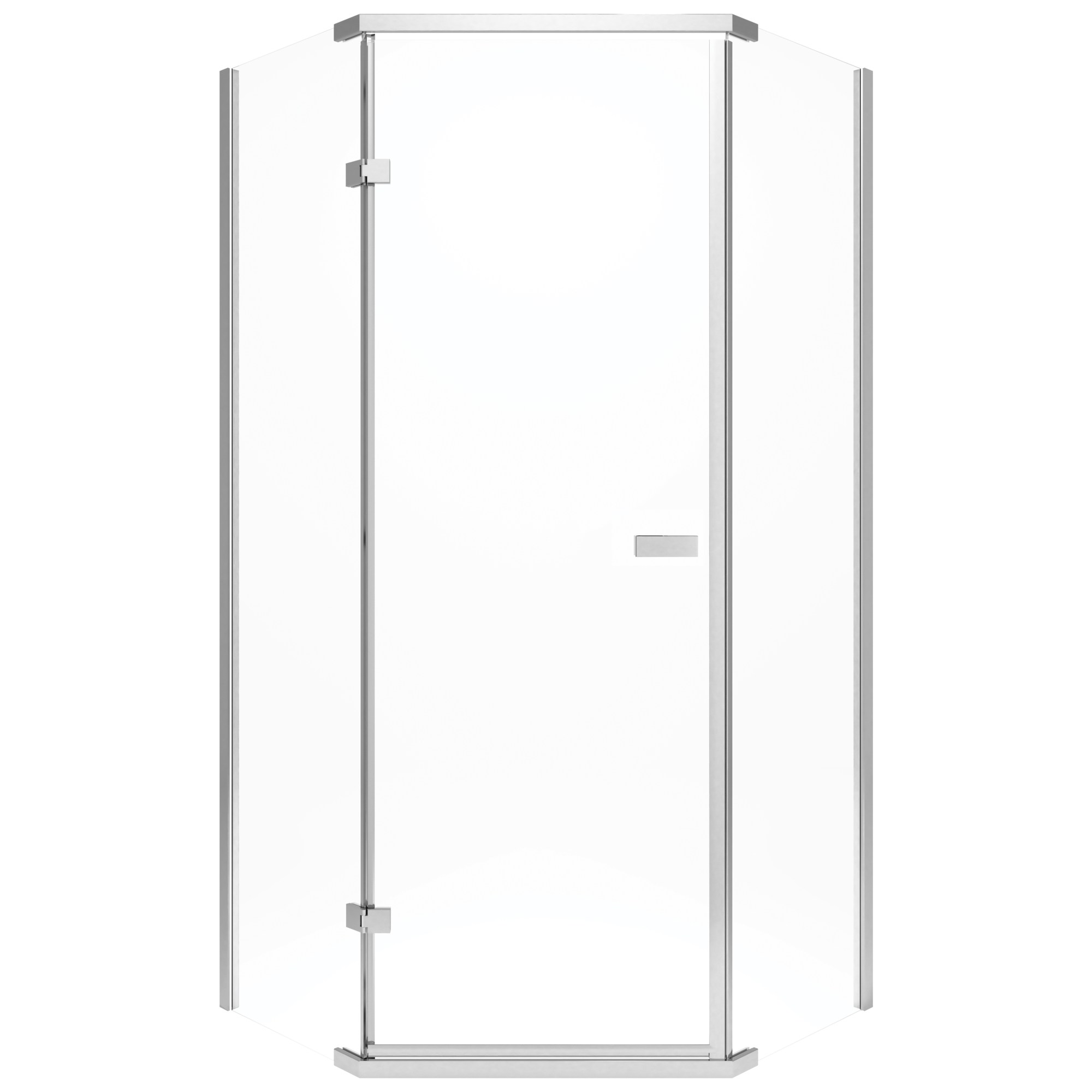 Безрамная угловая душевая кабина 38 дюймов Delta Faucet 422061-PC