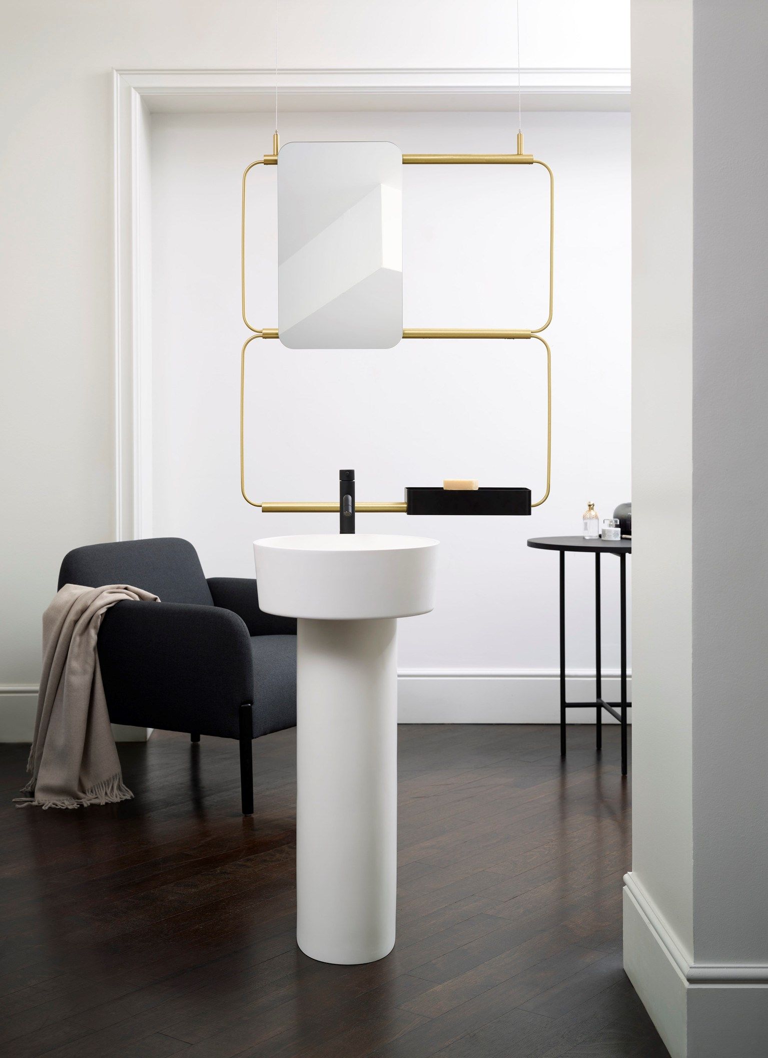 Зеркало с полкой для ванной комнаты Ex.T обнаженная ARCH-00098929 - Вид №1