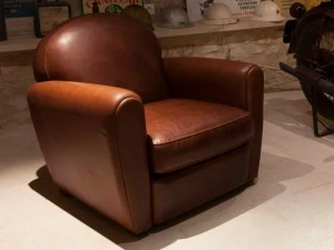 Duvivier Canapés Кожаное кресло Club с подлокотниками Mermoz Mermx611