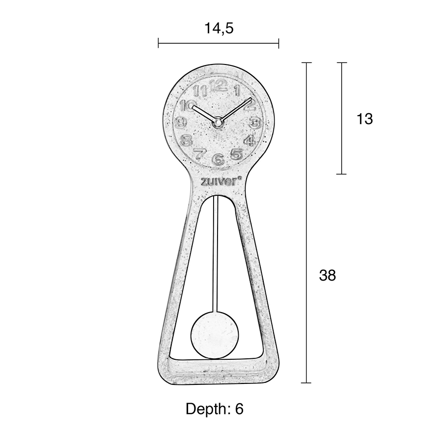 Часы Pendulum Time серые Zuiver 8500041 - Вид №10