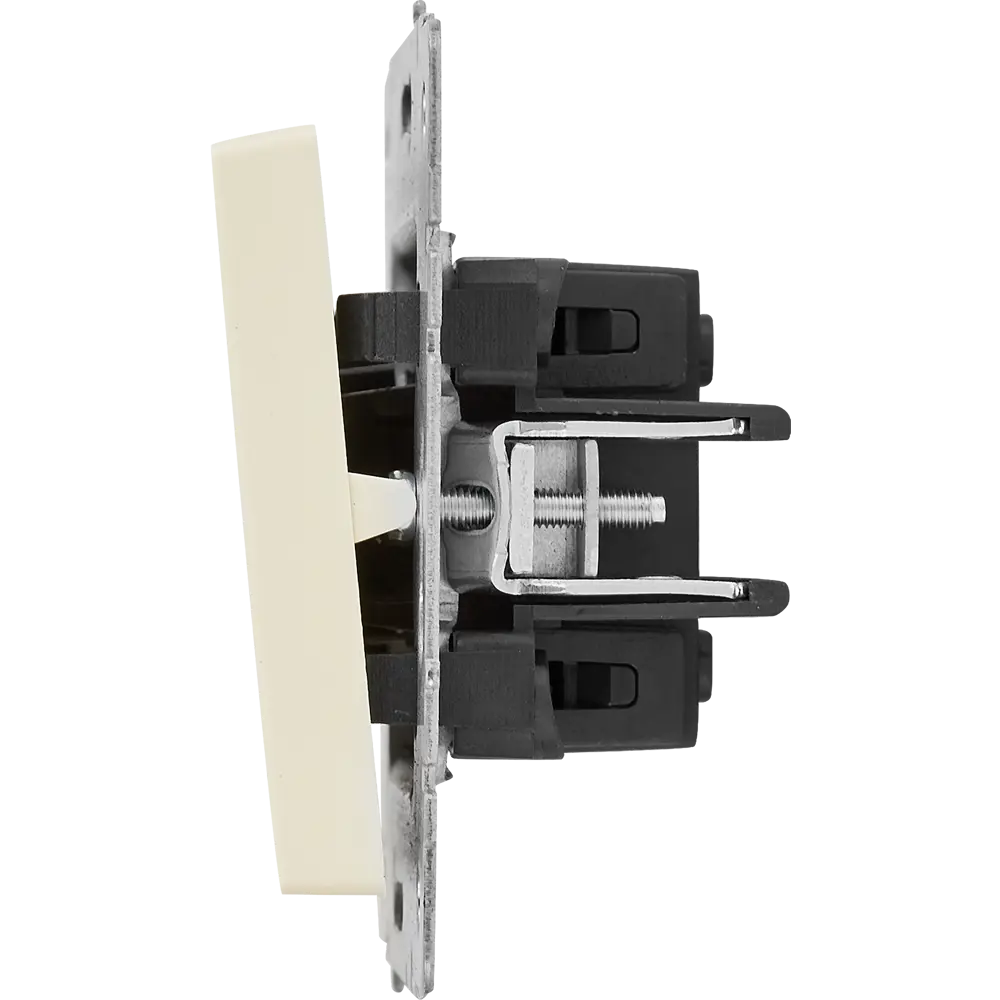 Выключатель IEK Brite двухклавишный с подсветкой, бежевый 87761689 STLM-1488637 - Вид №3