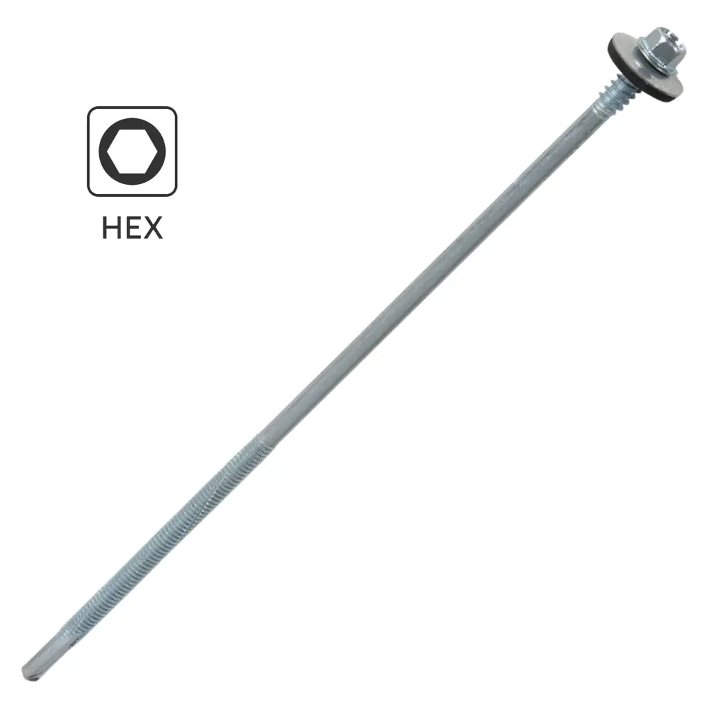 Саморезы DILWIS для сэндвич-панелей 6.3x205 мм с оцинковкой 89384777 STLM-1578495