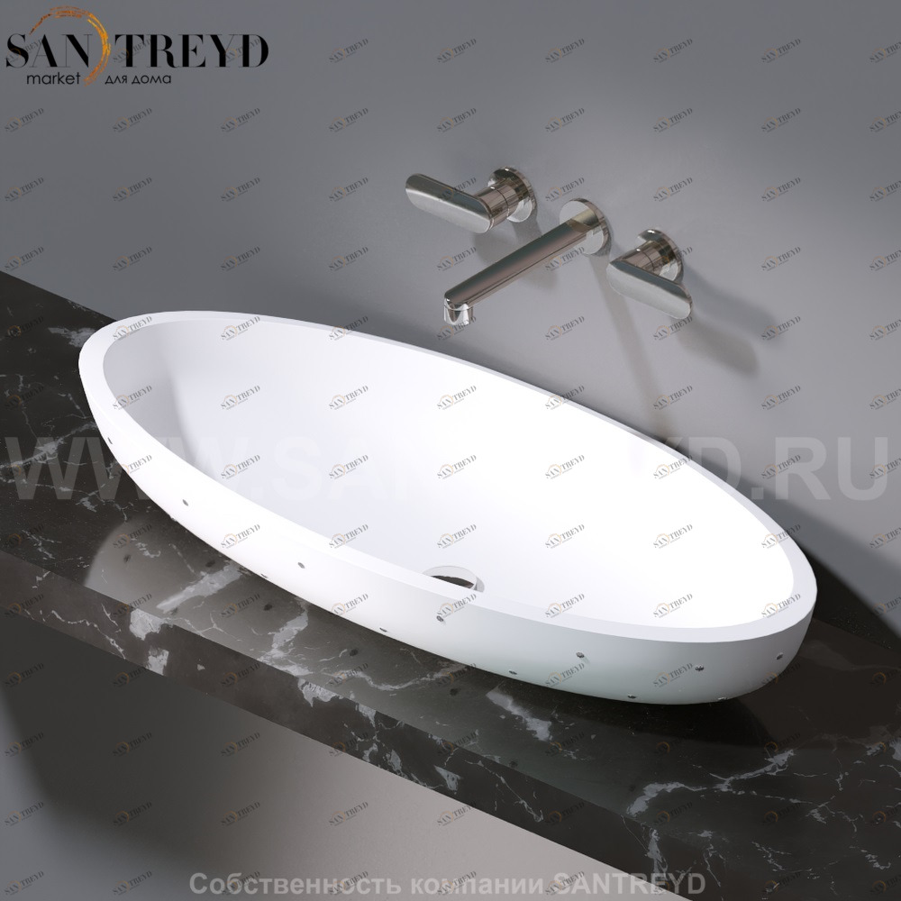 L225.101SW Накладная раковина на столешницу  овальная A. e T. Italia OVAL AeT ITALIA