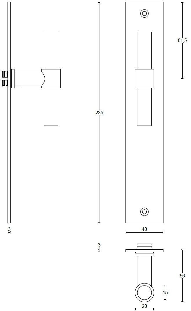 Formani Ручка из нержавеющей стали на пластине One Pbt15p236sfc - Вид №1