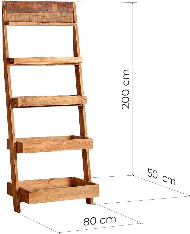 Arrediorg.it® Книжный шкаф с открытой стенкой из массива дерева Woodside Ah706 bookcase  - Вид №3