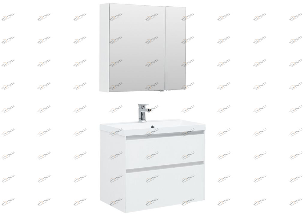 Мебель для ванной Aquanet Гласс 80 белый 00240465