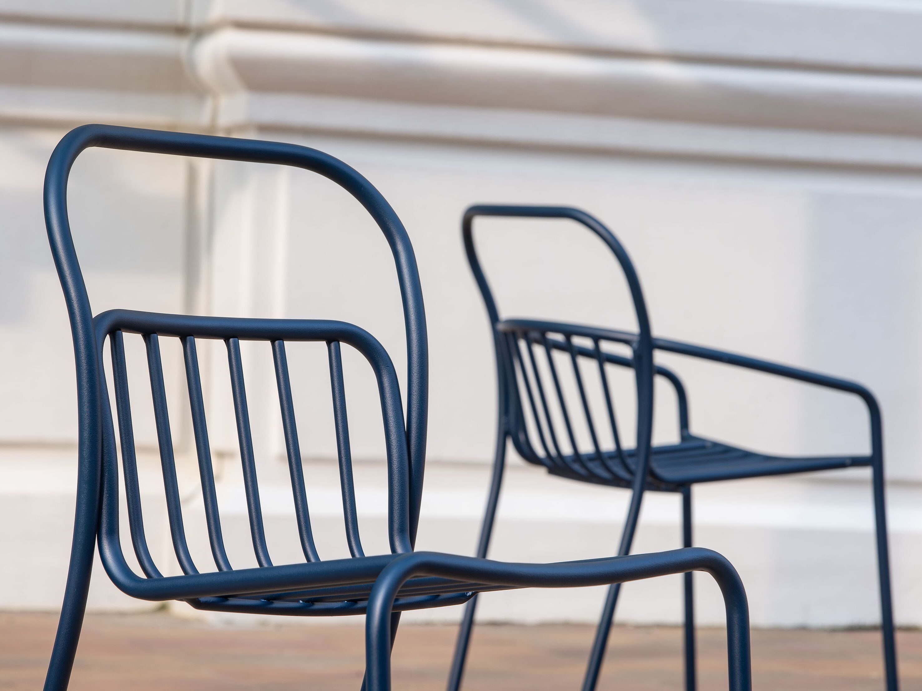 Стальной стул с порошковым покрытием с подлокотниками iSimar Cestat ARCH-00139801 - Вид №2