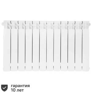 Радиатор секционный Rifar Base RB50012НПЛ 500/100 12 секций нижнее левое подключение биметалл белый