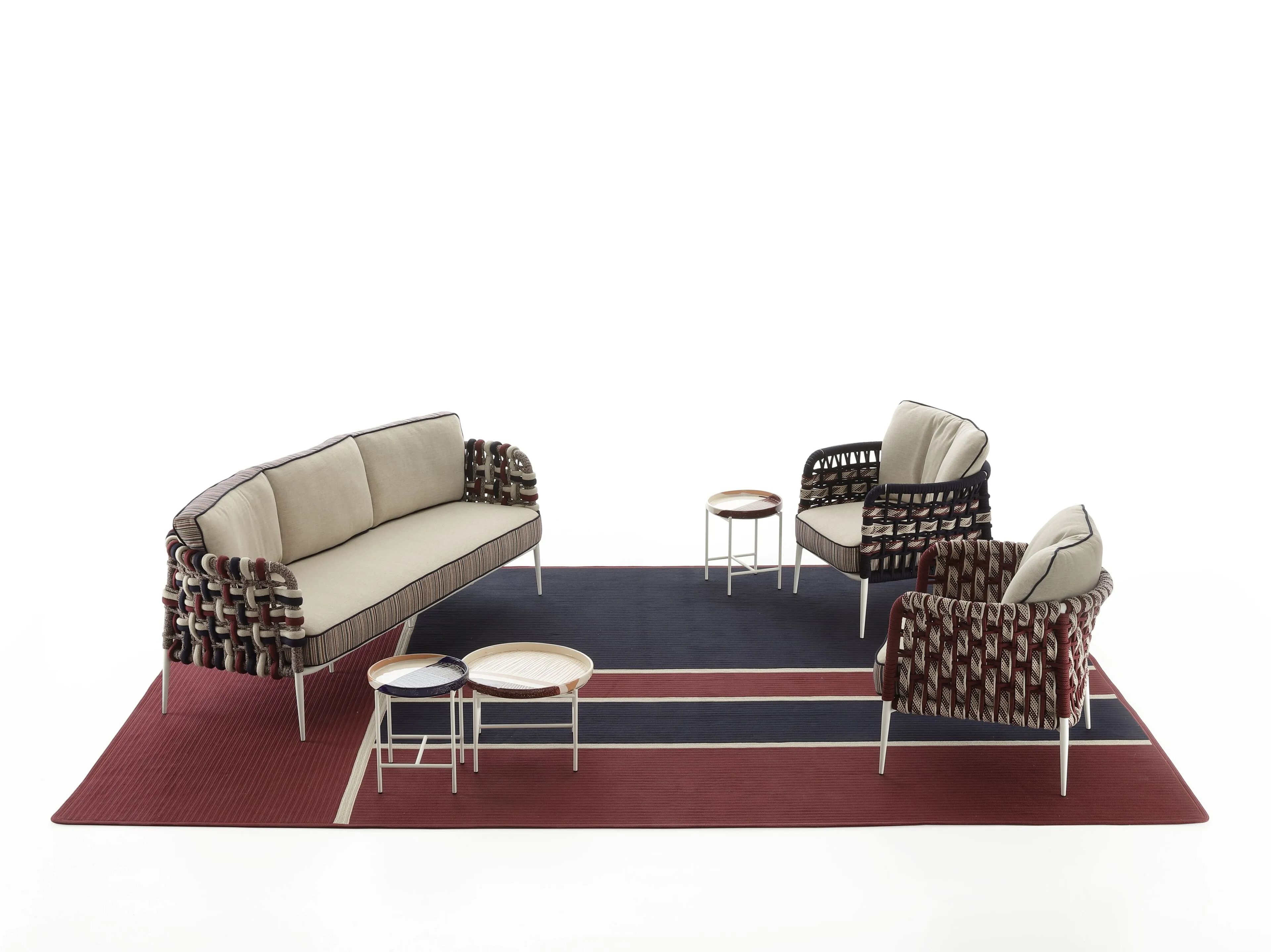 Плетеный 3-местный открытый диван с веревками Nodo Italia Antonio Marras + Nodo Italia ARCH-00028114 - Вид №6