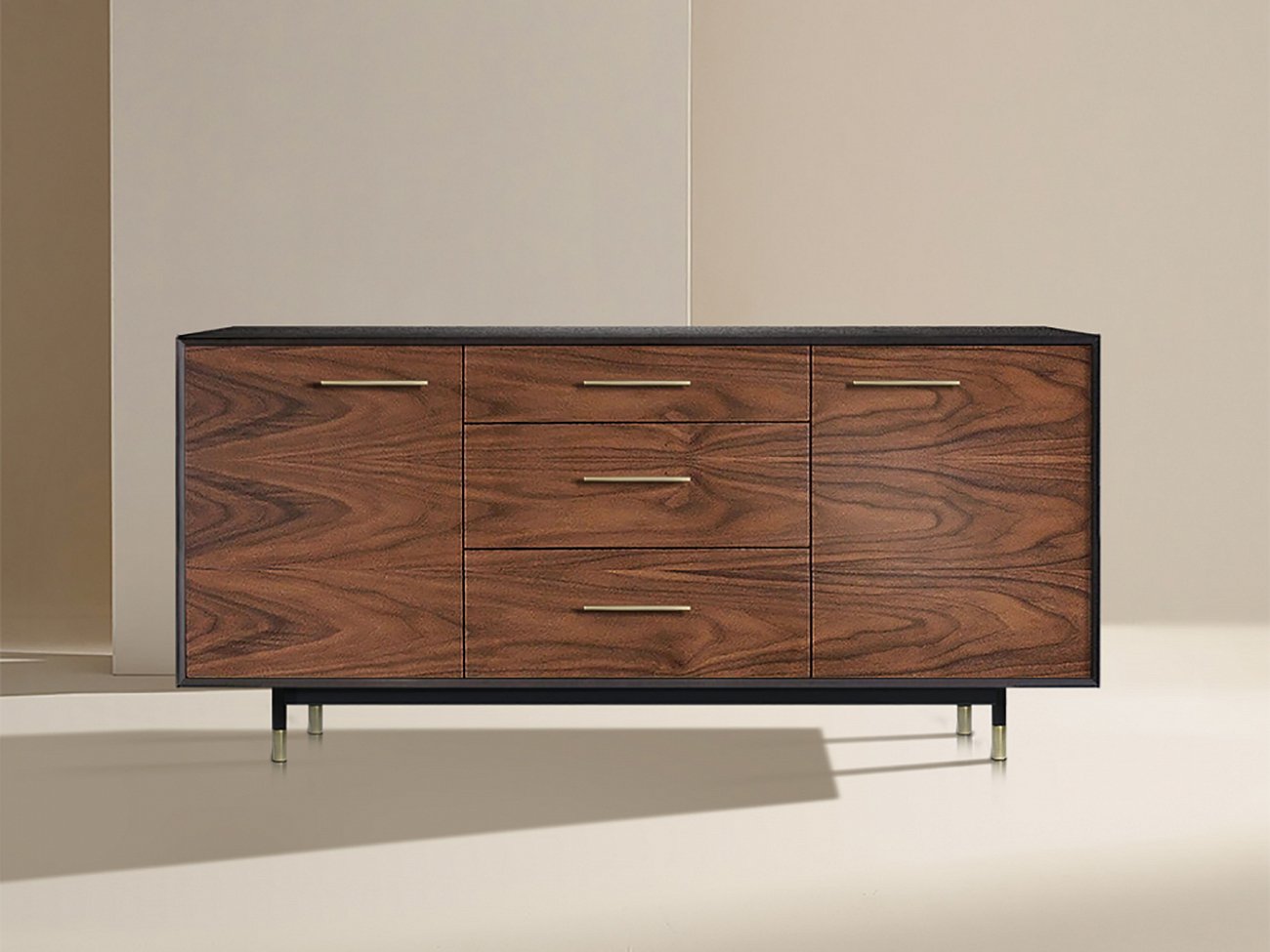 Тумба высокая с 2 дверцами американский орех Impala ACWD IMPALA 00-3981934 Коричневый  - Вид №1