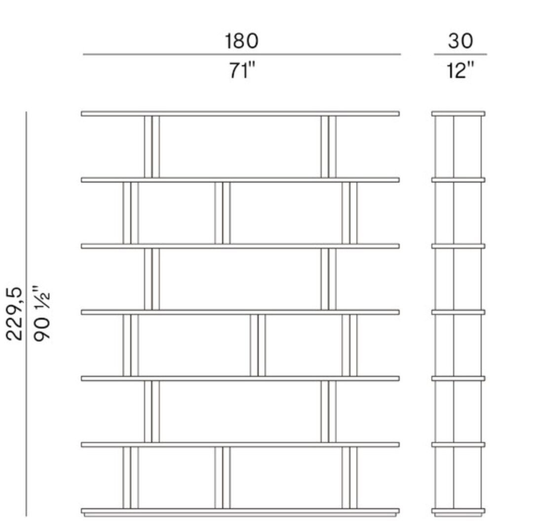 Книжный шкаф из ясеня Potocco PAGES 962/LA - LM - LS ARCH-00147589 - Вид №5